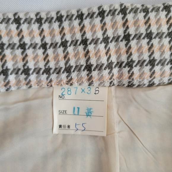 Yellow Plaid Pencil Wool Blend Skirt Size XS - Picture 9 of 10